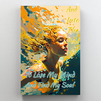 «Gurveen And Into The Pool I Go On», impression sur toile