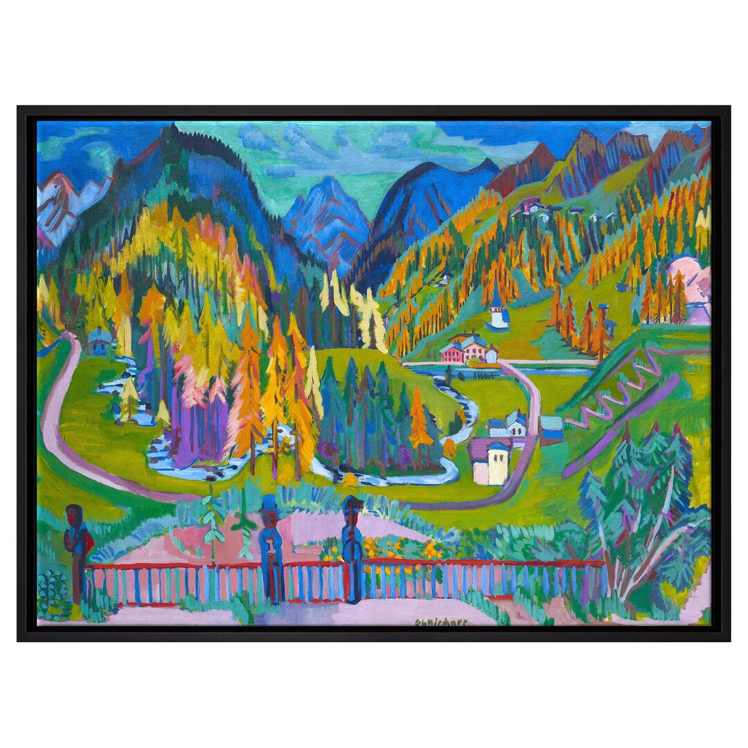 Gerahmtes Leinwandbild Sertig Valley in Autumn von Ernst Ludwig Kirchner