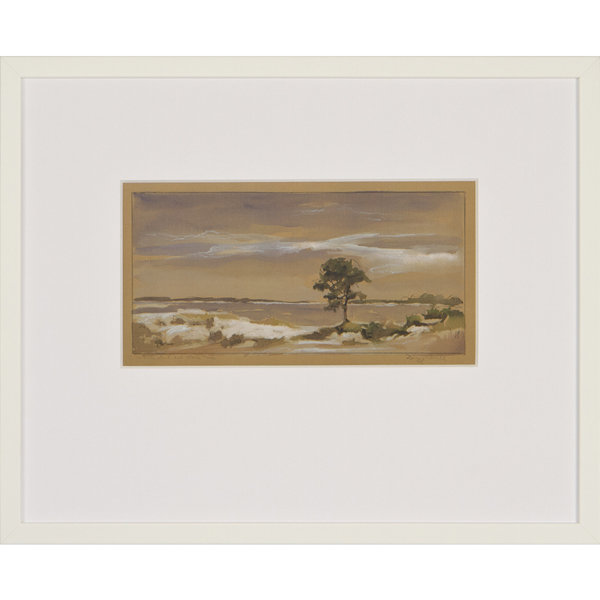 White Sand and Lone Tree Framed Print