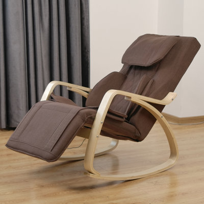 Full Massage Function-Air Pressure-Comfortable Relax Rocking Chair, Lounge Chair Relax Chair With Cotton Fabric Cushion