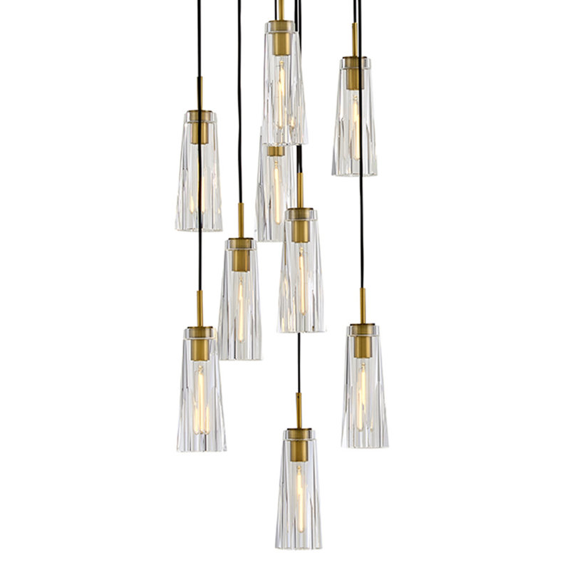 Cosette 9 - Light Pendant, Heritage Brass