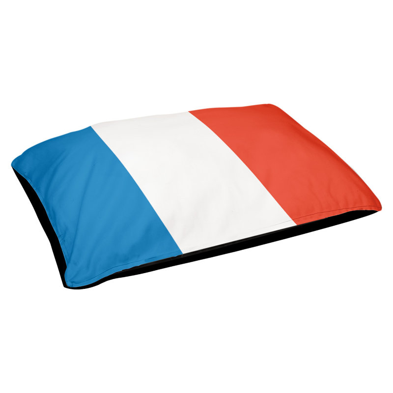 Coussin extérieur Oklahoma, Grand (l 40 po x P 30 po x H 14 po), Bleu basketball / blanc / rouge basketball