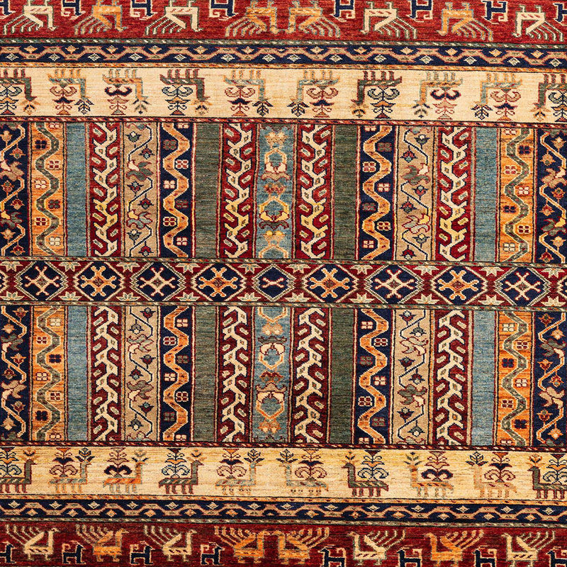 Tapis abstrait moderne 4275, Carré 8 pi