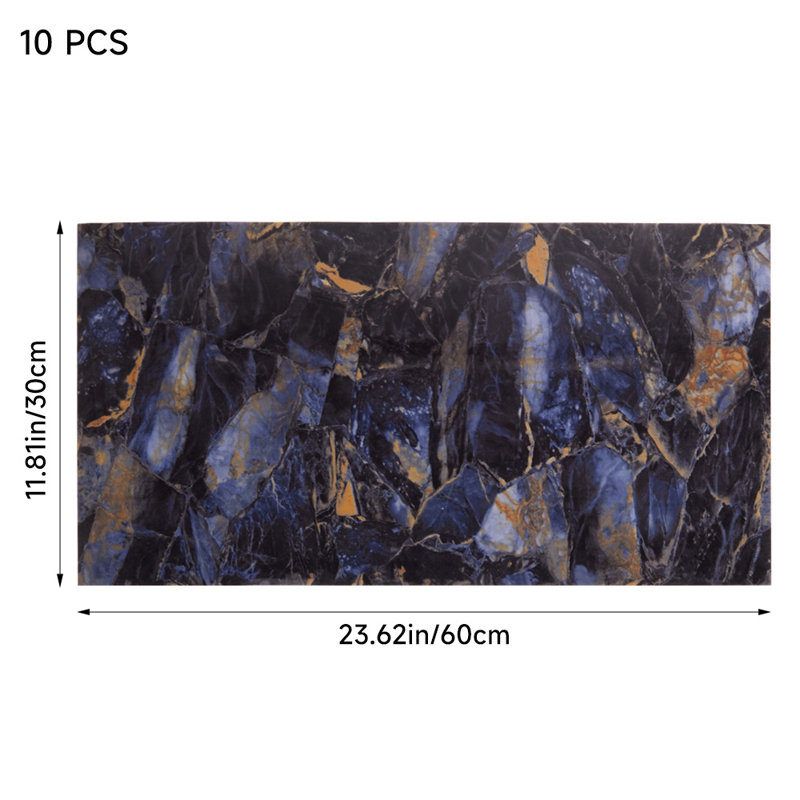 Daviyana 10pcs Marble 60cm x 30cm Peel and Stick Wallpaper Roll