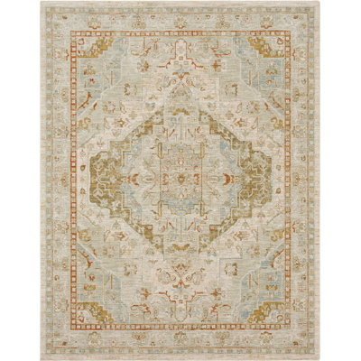 Tapis oriental tissé crème Kumra