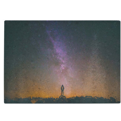 Glass Milky Way Dreams in Abstract Chopping Board