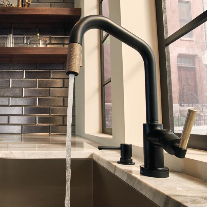 Litze® SmartTouch® Pull-Down Single Handle Kitchen Faucet With Accessories, Stainless