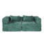Canapé convertible 2 places foncé, structure de forme fixe, tissu chenille pour regarder la télévision dans la chambre à coucher, pliable, désossé avec un ami