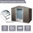 8Ft X 6Ft Outdoor Metal Storage Shed With Metal Foundation-118091580-118091581