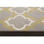 Tapis gris / jaune à motif géométrique-929719925