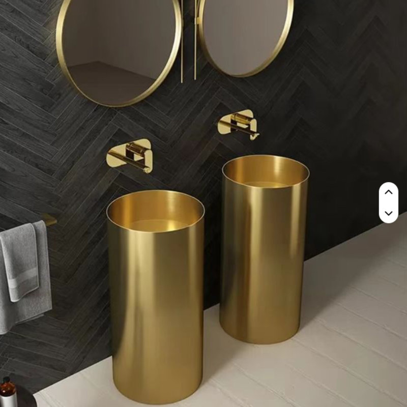 Lavabo en acier inoxydable brossé
