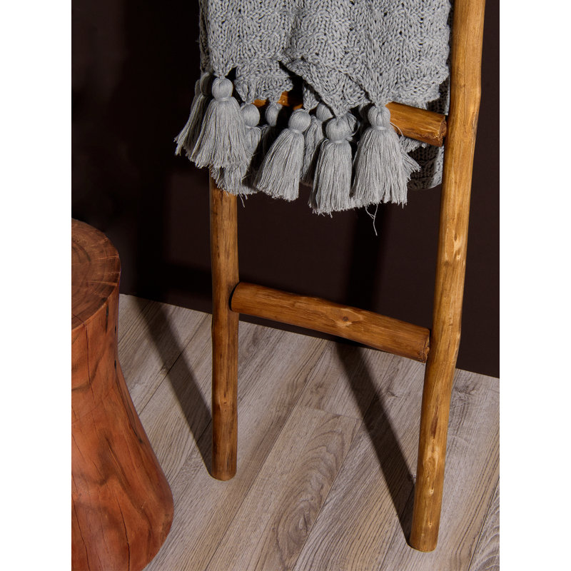 Échelle de couverture décorative en bois 5 pi, Naturel