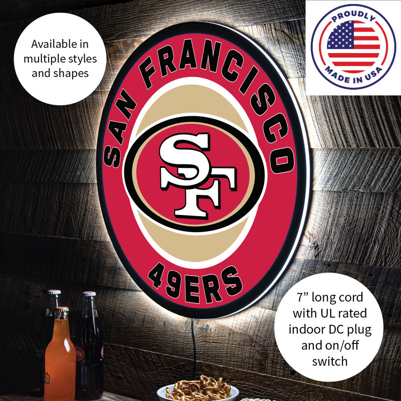 Plaque murale lumineuse NFL, 49ers de San Francisco