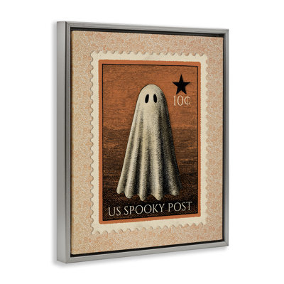 Cadre flottant rétro avec cachet fantôme, design par Arlington Prints
