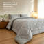 Ensemble de courtepointe grise 3 pièces Fishdru