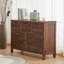 Armoire d'appoint en bois manufacturé brun massif