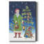 Toile tendue avec châssis de qualité supérieure Folksy Father Christmas II - prête à être accrochée-1044567961