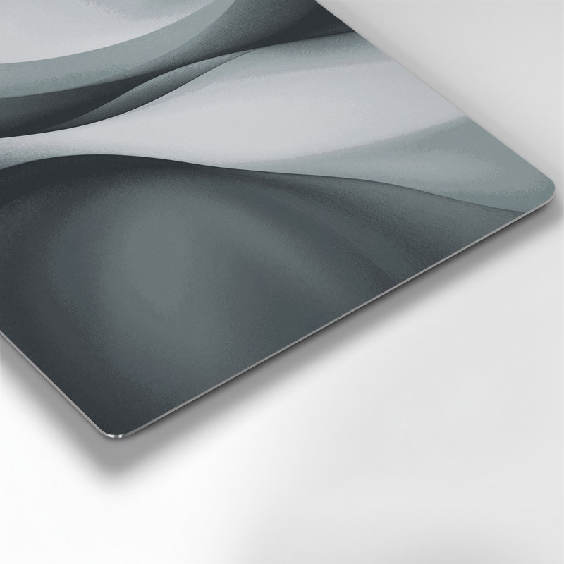 Minimalisme 45, art mural gris en métal, H 12 po x l 18 po