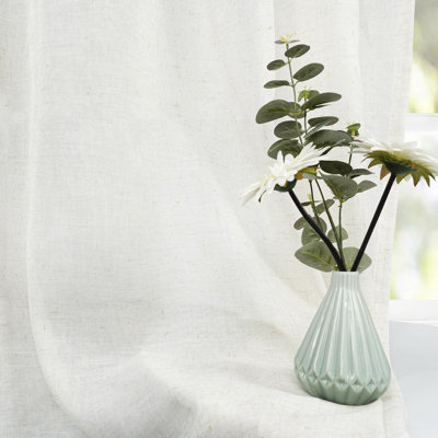 Couto Linen Blend Sheer Curtain Pair