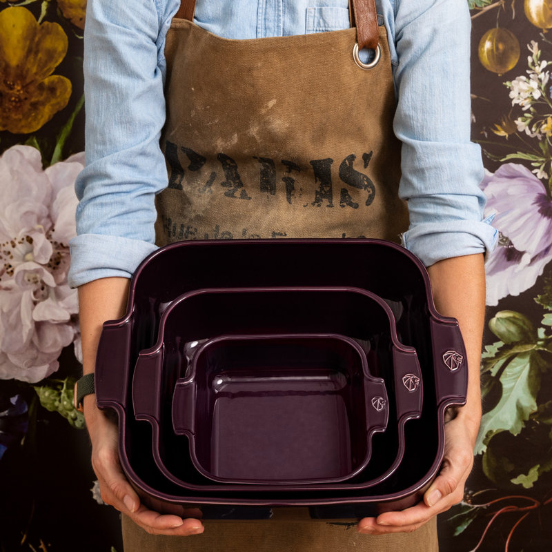 Appolia 3 Qt. Ceramic Square Casserole, Ecru,  2.5'' H x 11" L x 9" W
