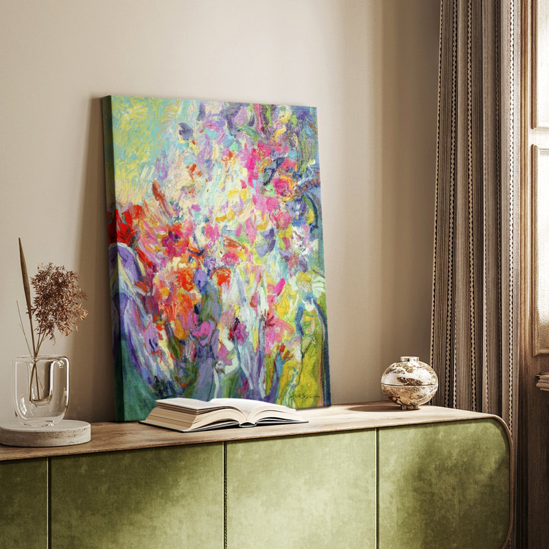 «Bold Flourish I» - galerie sur mesure Cavas, H 18 po x l 12 po