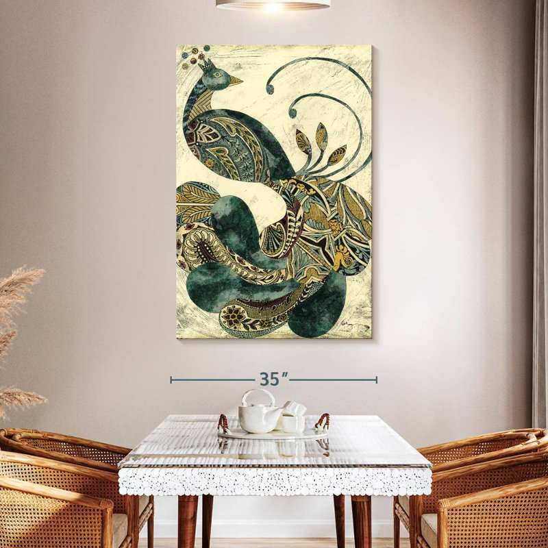 Brampt Royal Peacock I, 51" H x 34" W