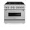 Cuisinière à double combustible ZLINE 36 po avec 6 brûleurs et four ZLINE