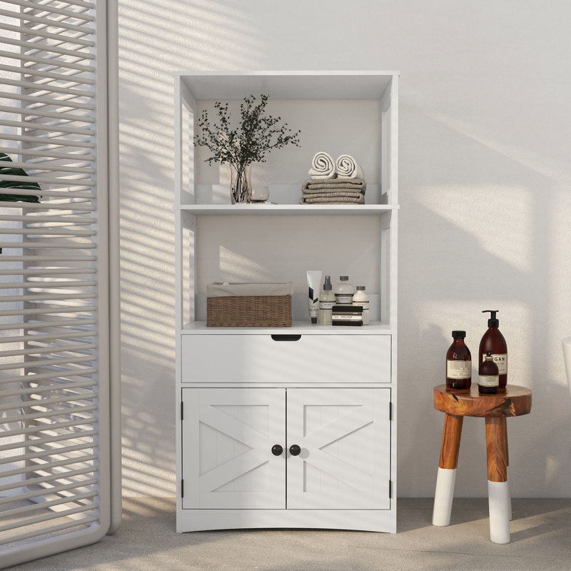 Armoire de salle de bain blanche - Intérieur spacieux pour ranger des articles essentiels de rangement