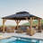 Classic  13 FTx 15 FT Solid Wood Storage Gazebo With Double Iron Roof-110780591