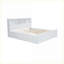 Très grand lit plateforme en bois de pin avec tête de lit et rangement Ports USB, blanc - aucun sommier nécessaire pour la chambre principale-1274799808