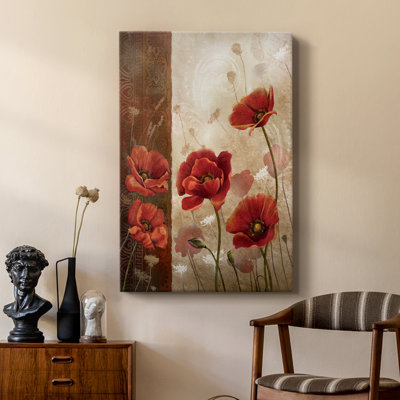 Wild Poppies I -Custom Wrapped Gallery Cavas