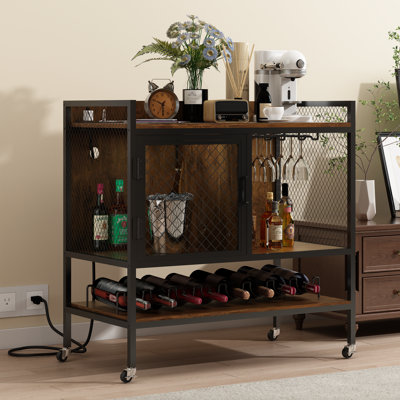 Zyauna Metal Bar Cart
