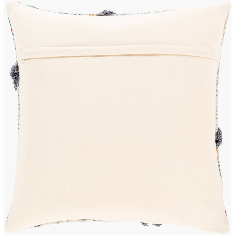 Raja Striped Cotton Reversible Throw Pillow, 18" H x 18" W, Down