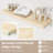 Natural Wood Floating Shelves Set | Rustic Solid Paulownia Wood Wall Shelf With Invisible Brackets | Beveled Edge Design For Bedroom, Kitchen, Bathroom & Living Room Storage
