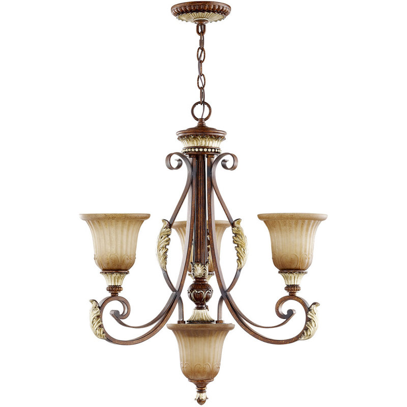 Lustre classique / traditionnel unique à 4 lumières Alborz