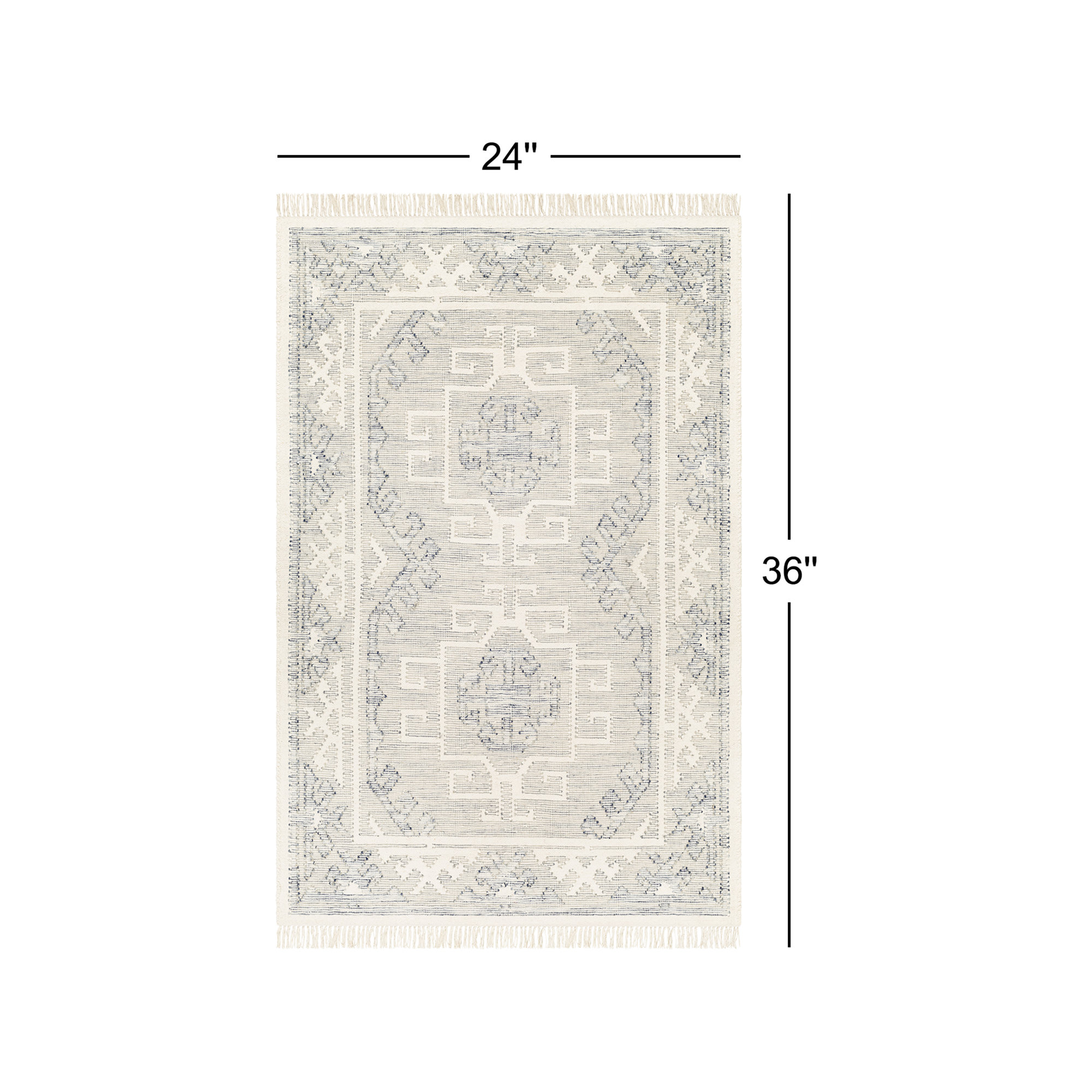 Saber Handmade Wool Rug, Rectangle 2' x 3'