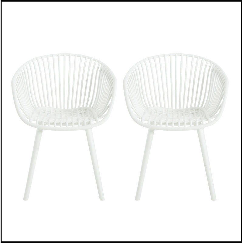 Chaise Mykonos (ensemble de 2), Blanc