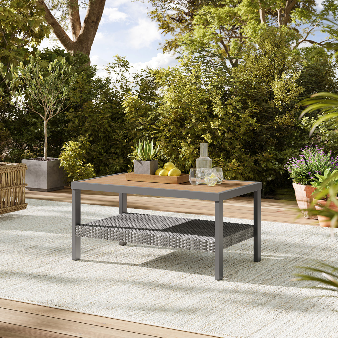 Cace Rectangular 37.8'' L x 21.7'' W Outdoor Coffee Table Wade Logan®