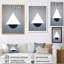 Retro Harmony Geometric In Blue - Impression sur toile géométrique moderne-436763506-436763509
