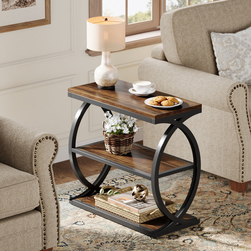 23.62'' Narrow End Table, Brown