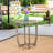 27.5'' Rustic Wood Table With Grey Color Scheme Charisma