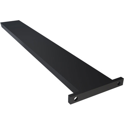 2 1/2"W x 18"D Countertop Island Steel Heavy Duty Bracket w/ Flange, Powder Coated Black