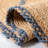 Troche Natural Fiber Hand Loomed Jute/Cotton Rug in Brown/Blue-1859699441