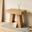 2-Tier Narrow Side Table with Trapezoid Base