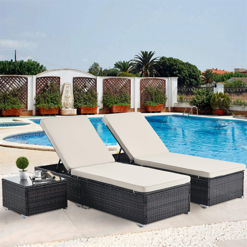 Chaise longue rembourrée Alithea