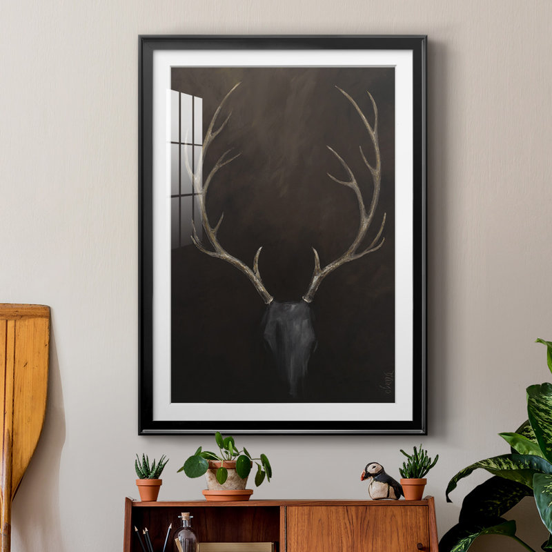 Buck, reproduction encadrée de qualité supérieure - prête à être accrochée, H 36,5 po x l 26,5 po, Noir