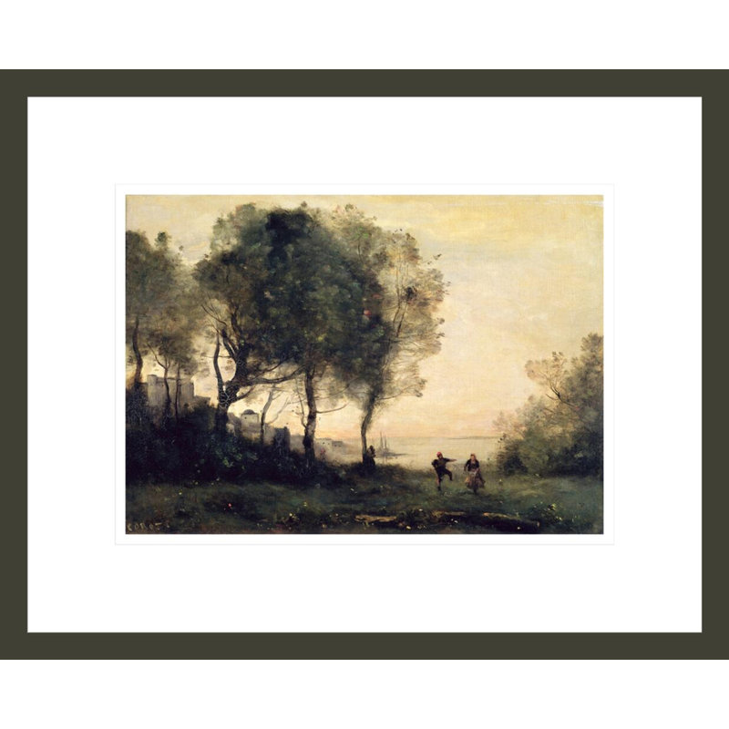 «Souvenir of Italy» par Jean-Baptiste-Camille Corot, impression giclée encadrée, H 13,56 po x l 16,75 po