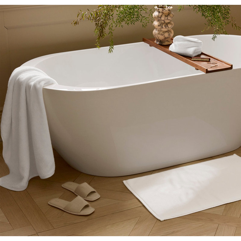 Turkish Ultra Plush Bath Mat, White, Single - 30" L x 20" W
