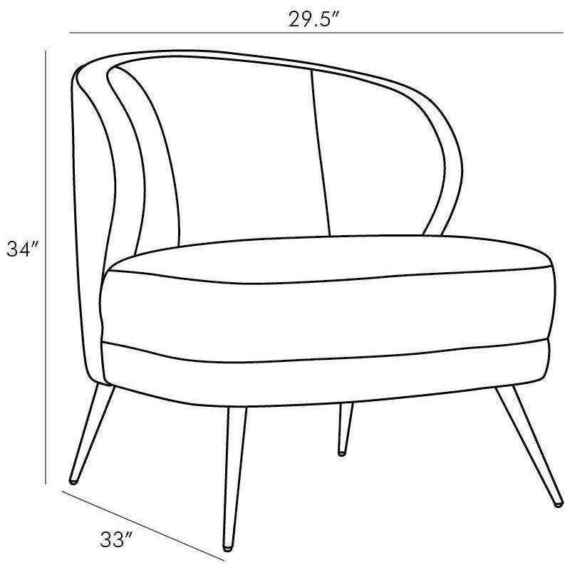Kitts Barrel Chair, Marigold Velvet