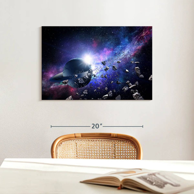 Oberle Asteroids In Space, 16" H x 24" W